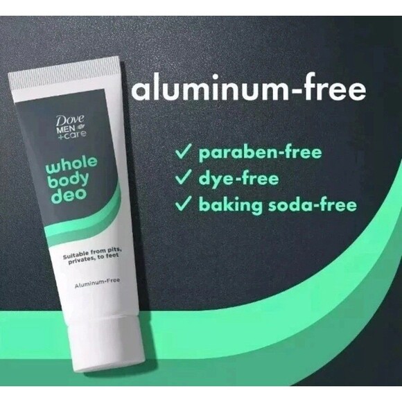 Dove Men+Care Whole Body Deodorant Aluminum Free Invisible Cream 2.50 OZ 2 PACK - Picture 2 of 6